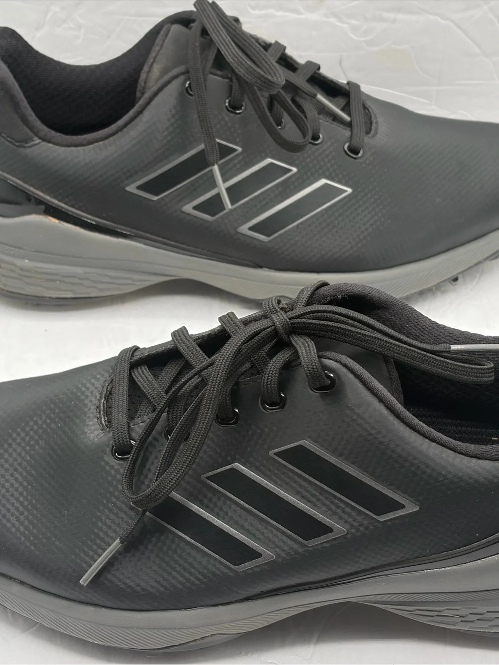 Adidas ZG23 Mens Pro Golf Shoes Cleats Spikes, Black Gray Size 10